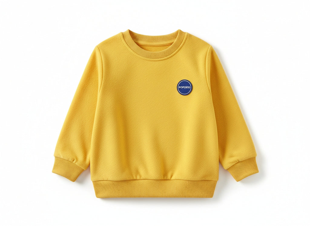 POPOKID Essential Round Patch Sweatshirt