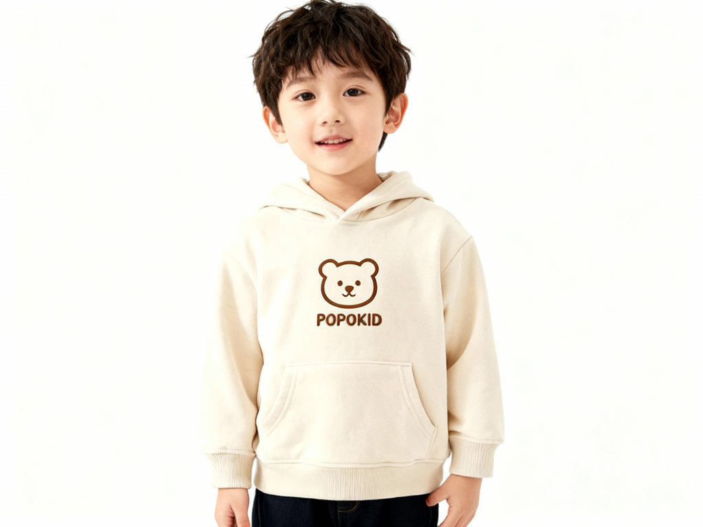 POPOKID Bear Logo Kids Hoodie