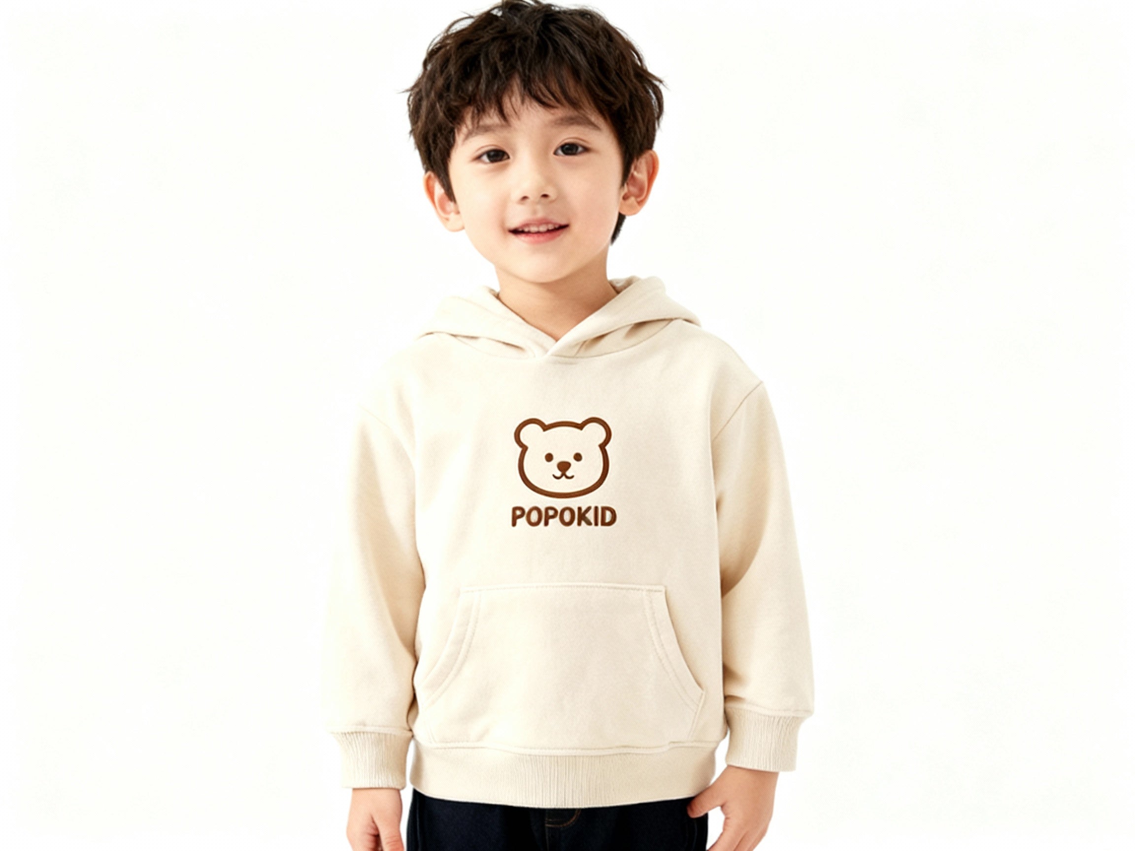 POPOKID Bear Logo Kids Hoodie