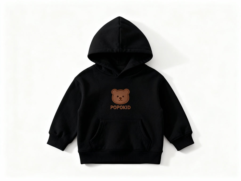 POPOKID Bear Logo Kids Hoodie