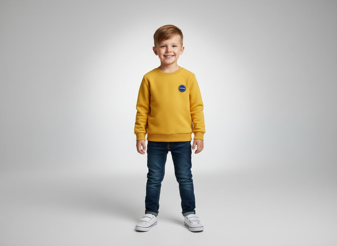 POPOKID Essential Round Patch Sweatshirt