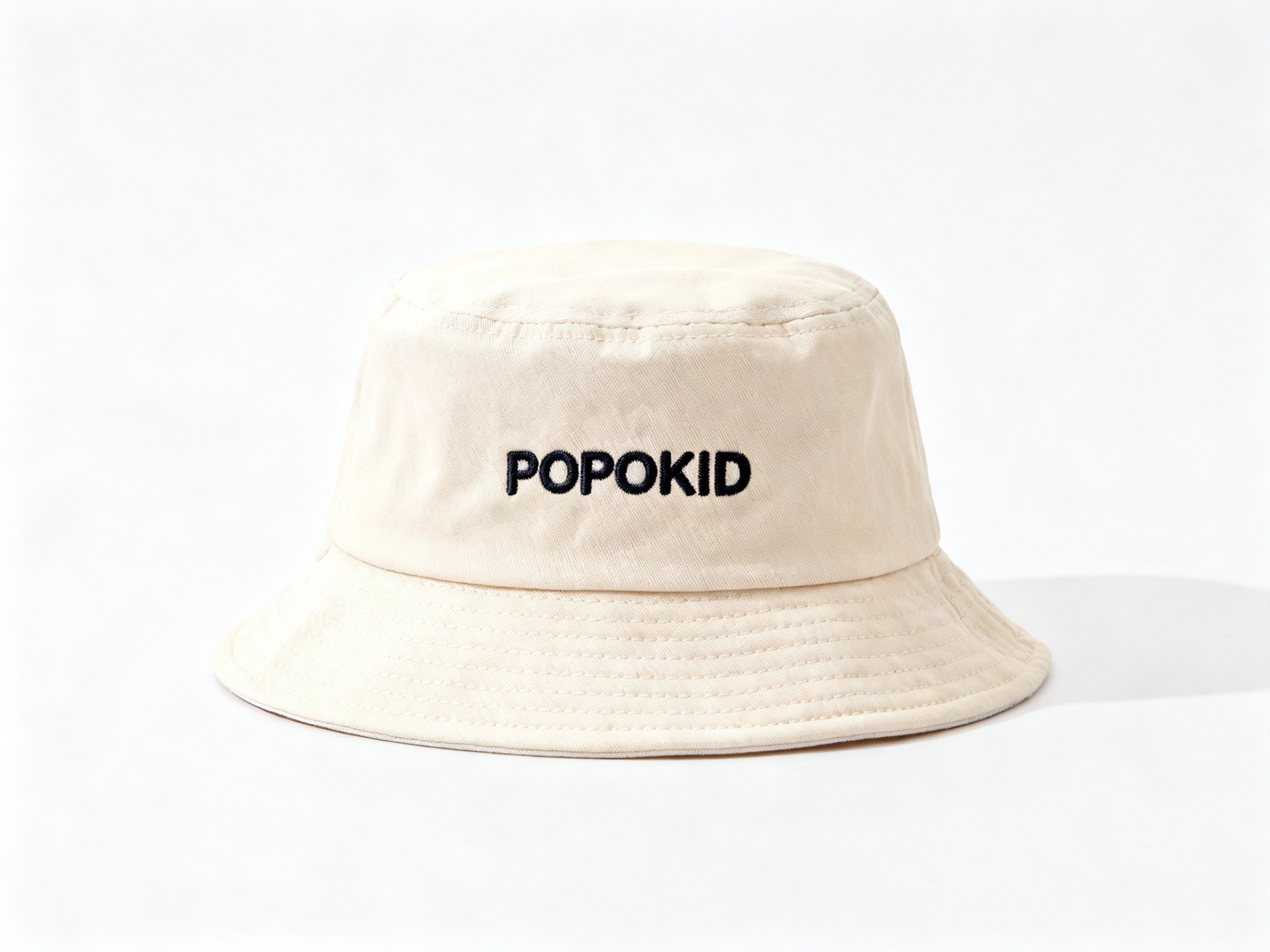 POPOKID Signature Essential Bucket Hat – Cream