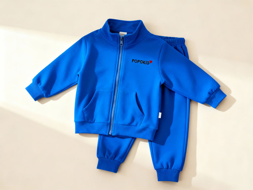 POPOKID Classic Heart Zip-Up Tracksuit Set