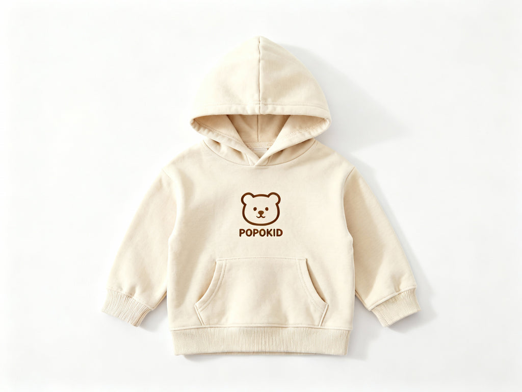 POPOKID Bear Logo Kids Hoodie