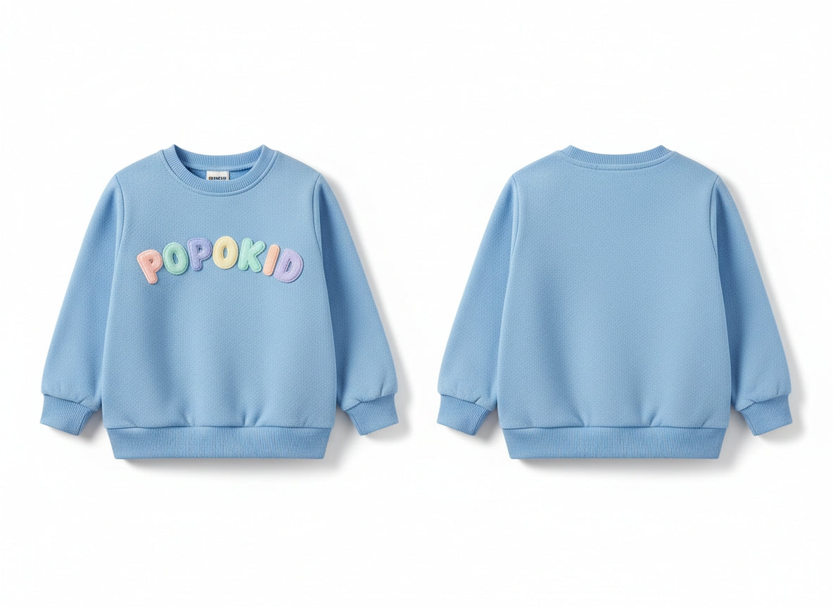 POPOKID Pastel Puff Logo Sweatshirt